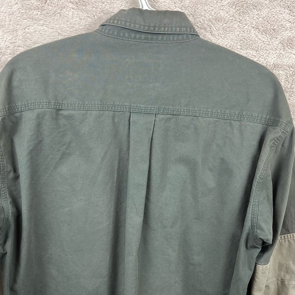 CABELAS Shooting Shirt Quilted Shoulder Patch Medium Green - Picture 15 of 15